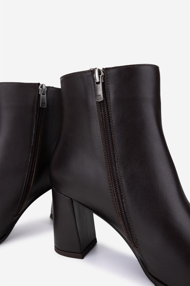  Valmenti Kadın Hakiki Deri Kahverengi Topuklu Bot