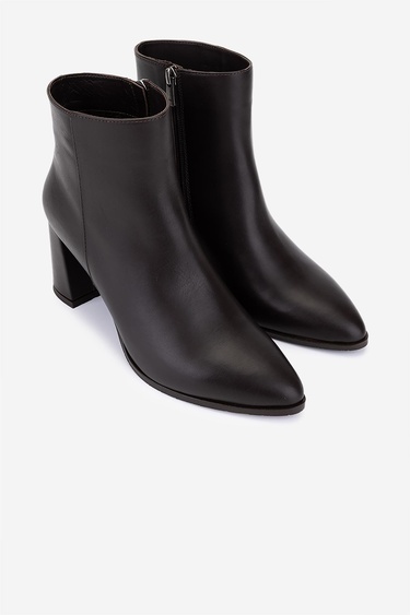  Valmenti Kadın Hakiki Deri Kahverengi Topuklu Bot