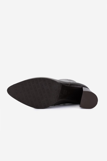  Valmenti Kadın Hakiki Deri Kahverengi Topuklu Bot