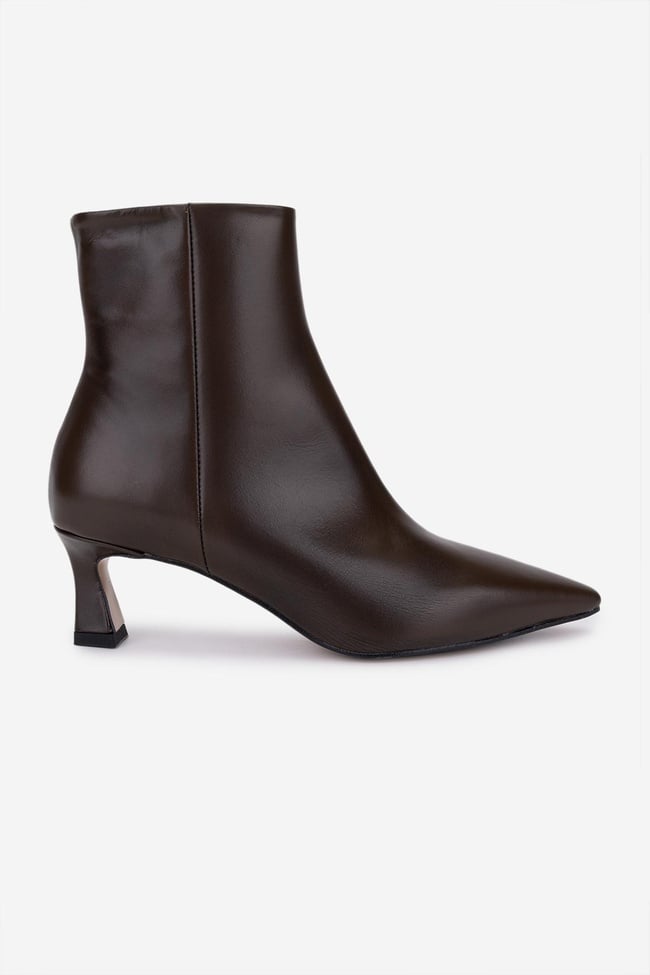  Valmenti Kadın Hakiki Deri Kahverengi Topuklu Bot