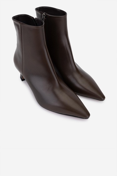  Valmenti Kadın Hakiki Deri Kahverengi Topuklu Bot