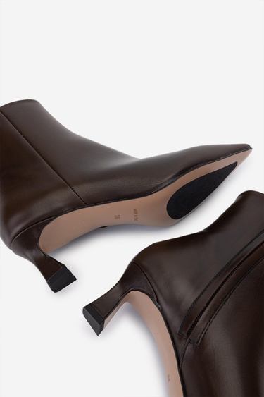  Valmenti Kadın Hakiki Deri Kahverengi Topuklu Bot