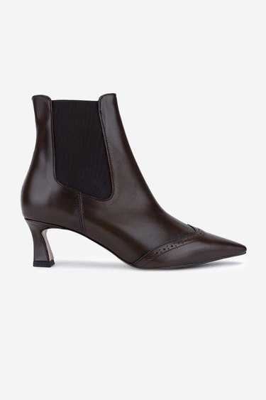  Valmenti Kadın Hakiki Deri Kahverengi Topuklu Bot