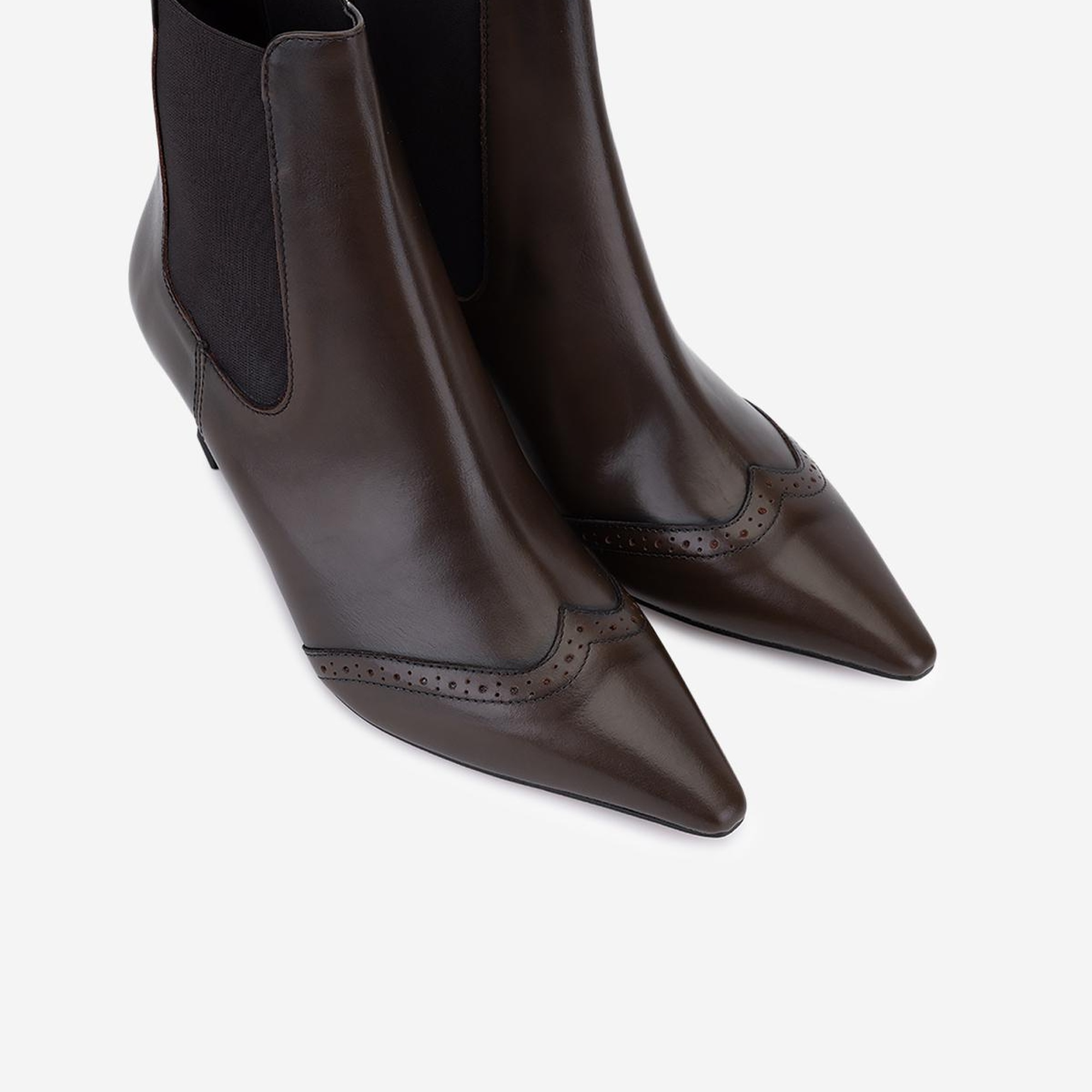 Valmenti Kadın Hakiki Deri Kahverengi Topuklu Bot