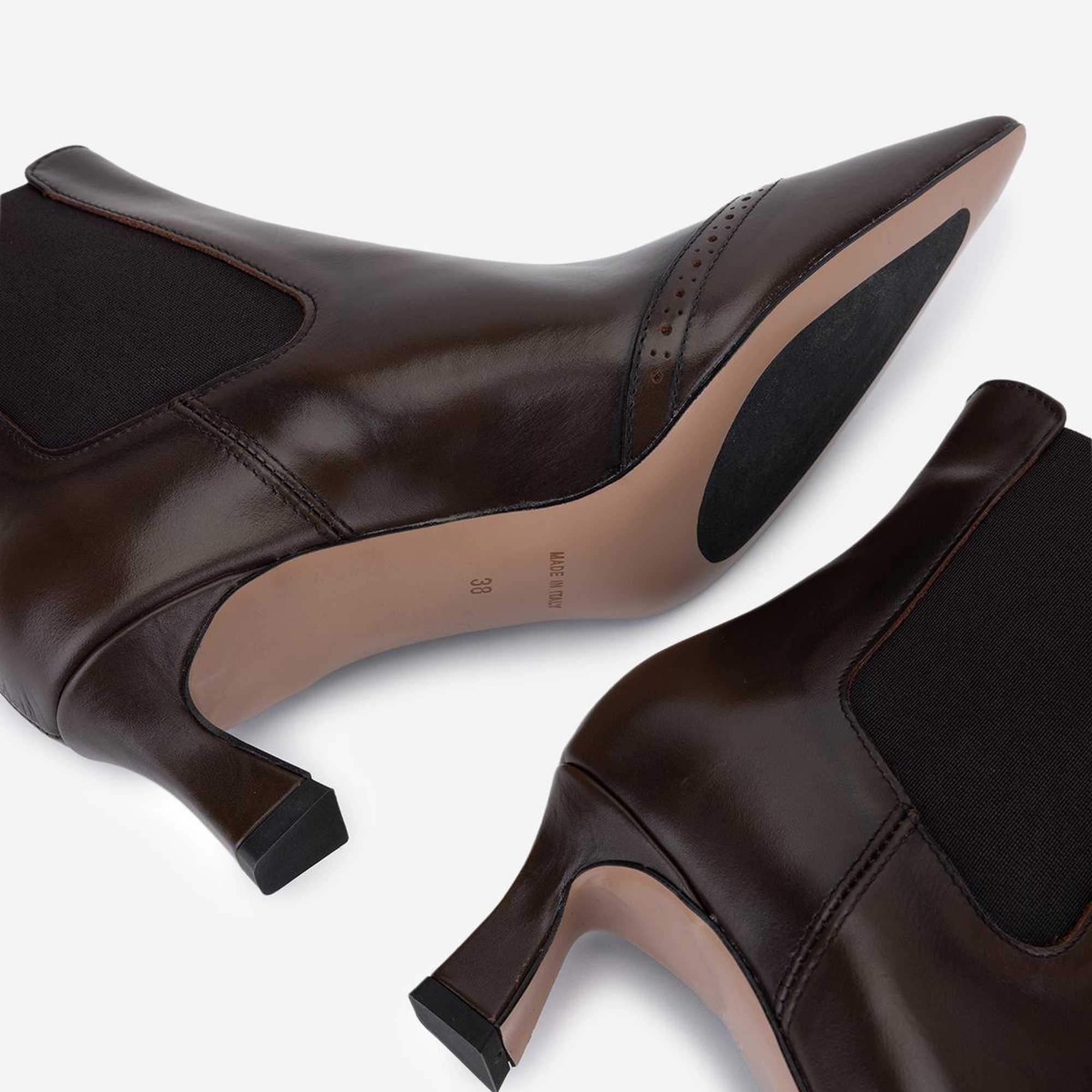 Valmenti Kadın Hakiki Deri Kahverengi Topuklu Bot