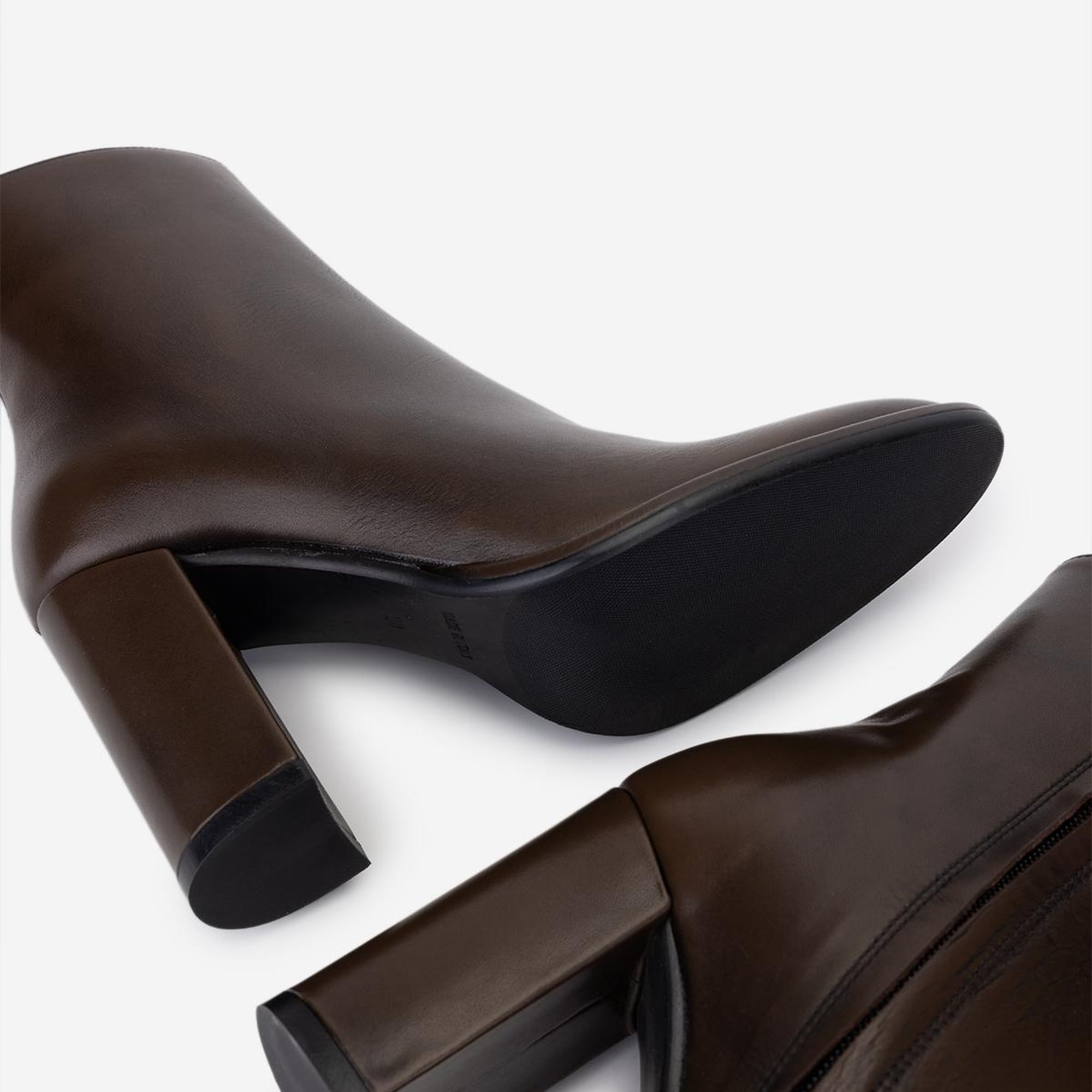 Valmenti Kadın Hakiki Deri Kahverengi Topuklu Bot