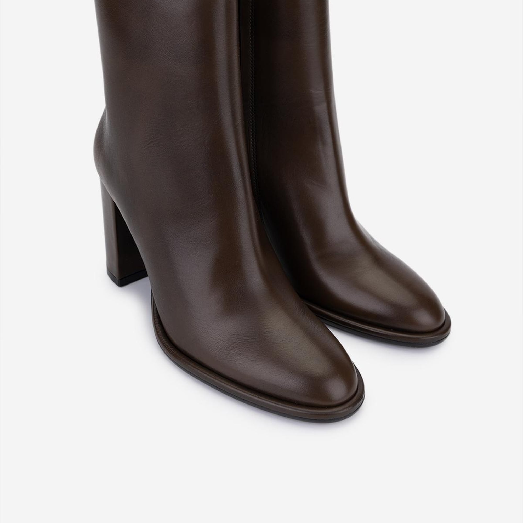 Valmenti Kadın Hakiki Deri Kahverengi Topuklu Bot