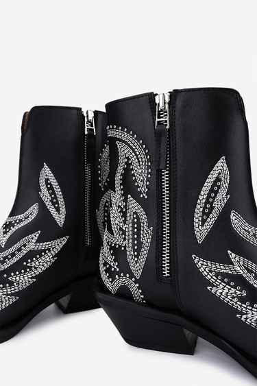  Valmenti Kadın Hakiki Deri Siyah Western Bot