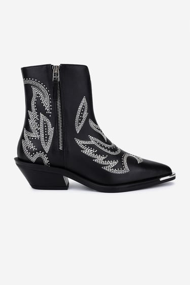  Valmenti Kadın Hakiki Deri Siyah Western Bot