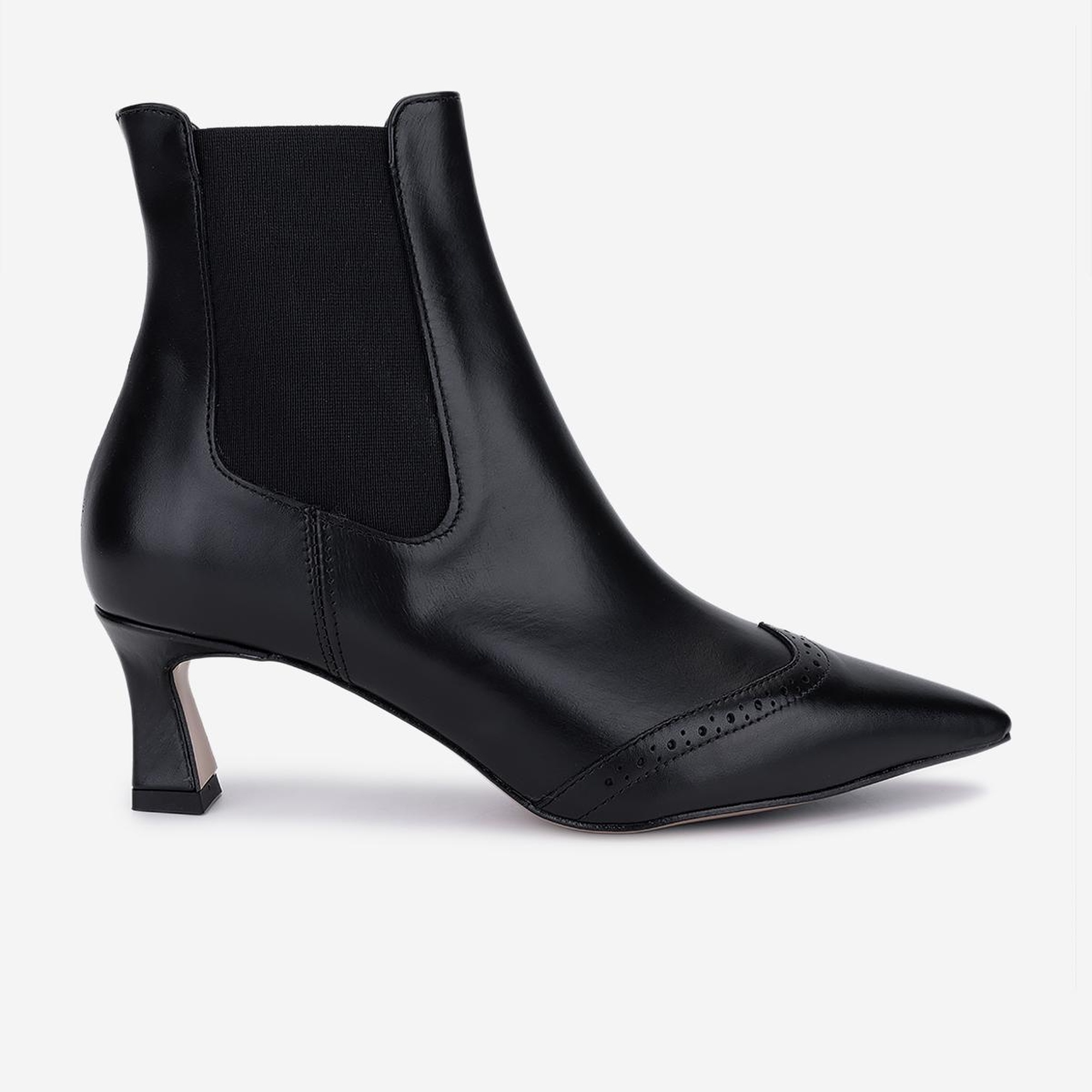 Valmenti Kadın Hakiki Deri Siyah Topuklu Bot