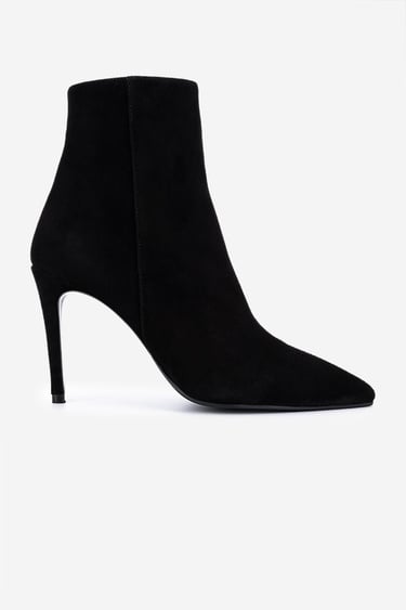  Valmenti Kadın Hakiki Deri Siyah Süet Topuklu Bot