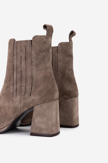  Valmenti Kadın Hakiki Deri Vizon Süet Topuklu Bot