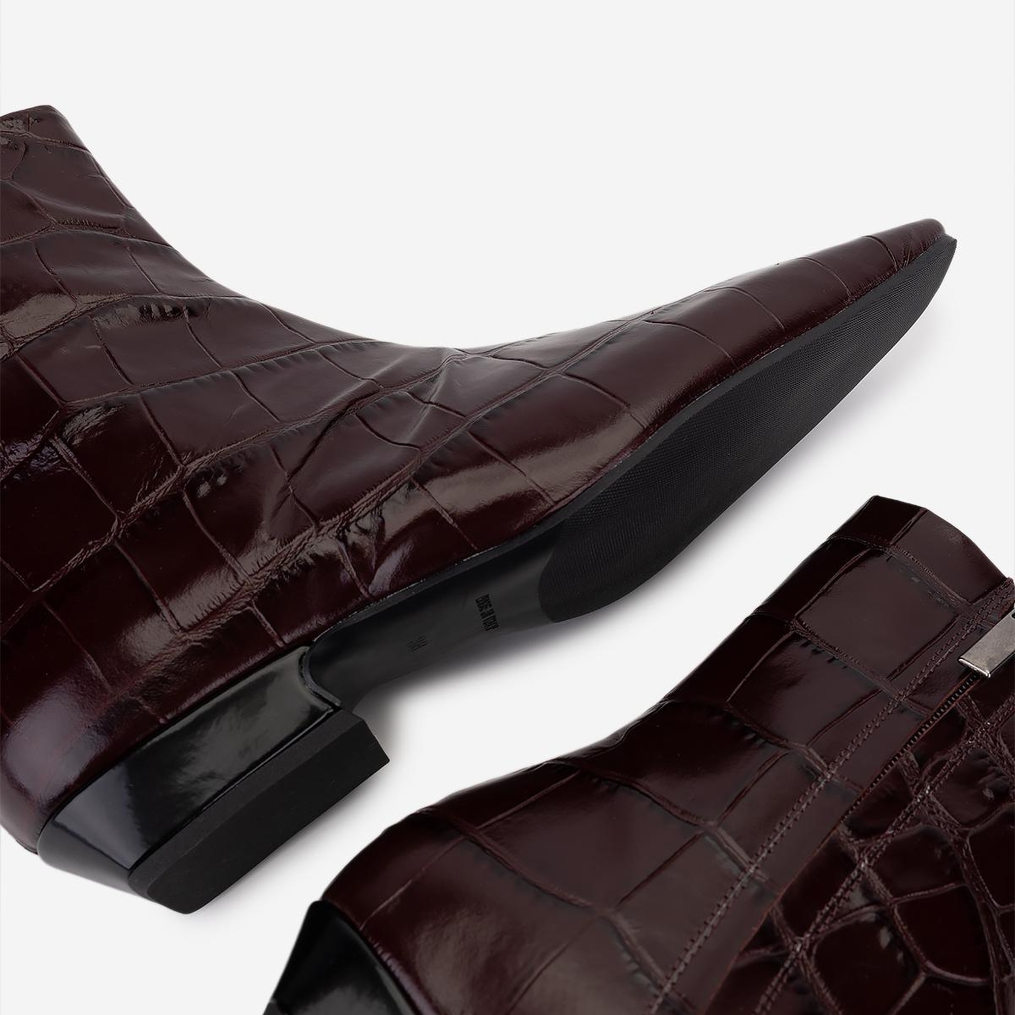 Valmenti Kadın Hakiki Deri Bordo Topuklu Bot