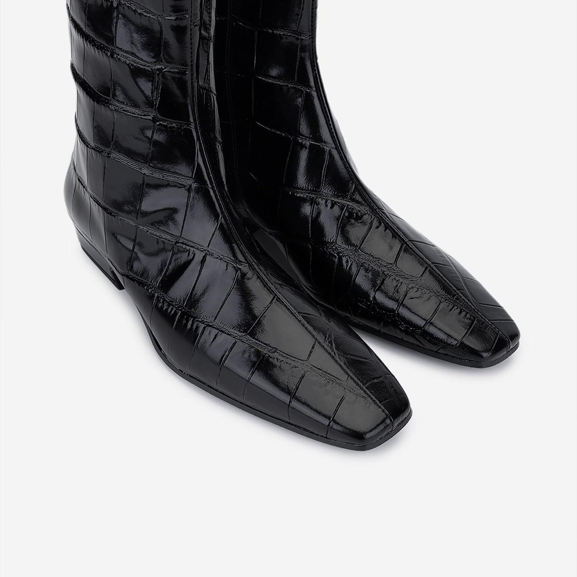 Valmenti Kadın Hakiki Deri Siyah Topuklu Bot