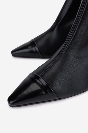  Valmenti Kadın Hakiki Deri Siyah Topuklu Bot