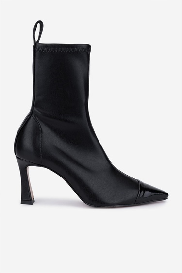  Valmenti Kadın Hakiki Deri Siyah Topuklu Bot