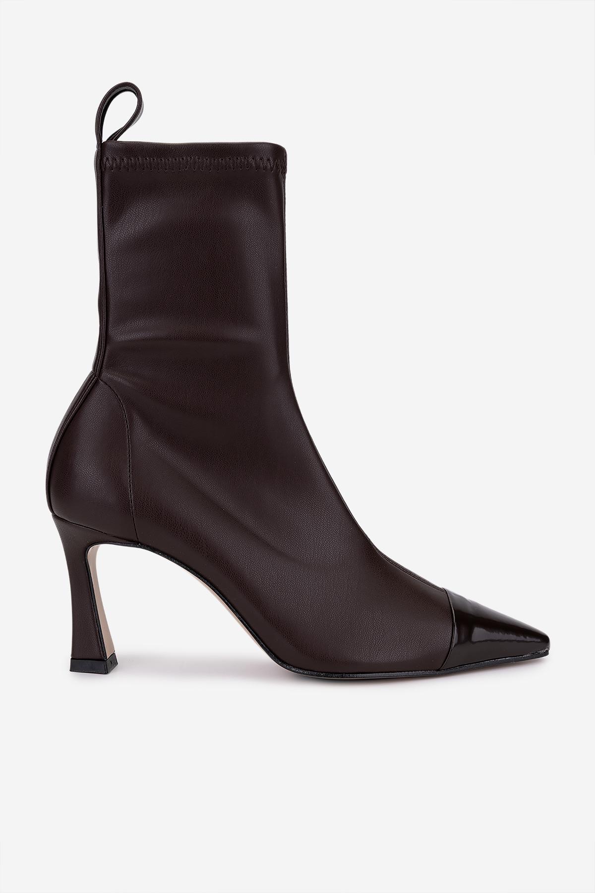  Valmenti Kadın Hakiki Deri Kahverengi Topuklu Bot