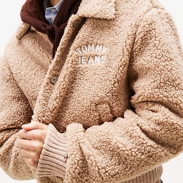  Tommy Hilfiger Padded Cropped Puffer Kadın Kahverengi Ceket