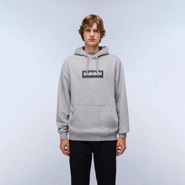  Napapijri B-Box Logo Erkek Gri Sweatshirt