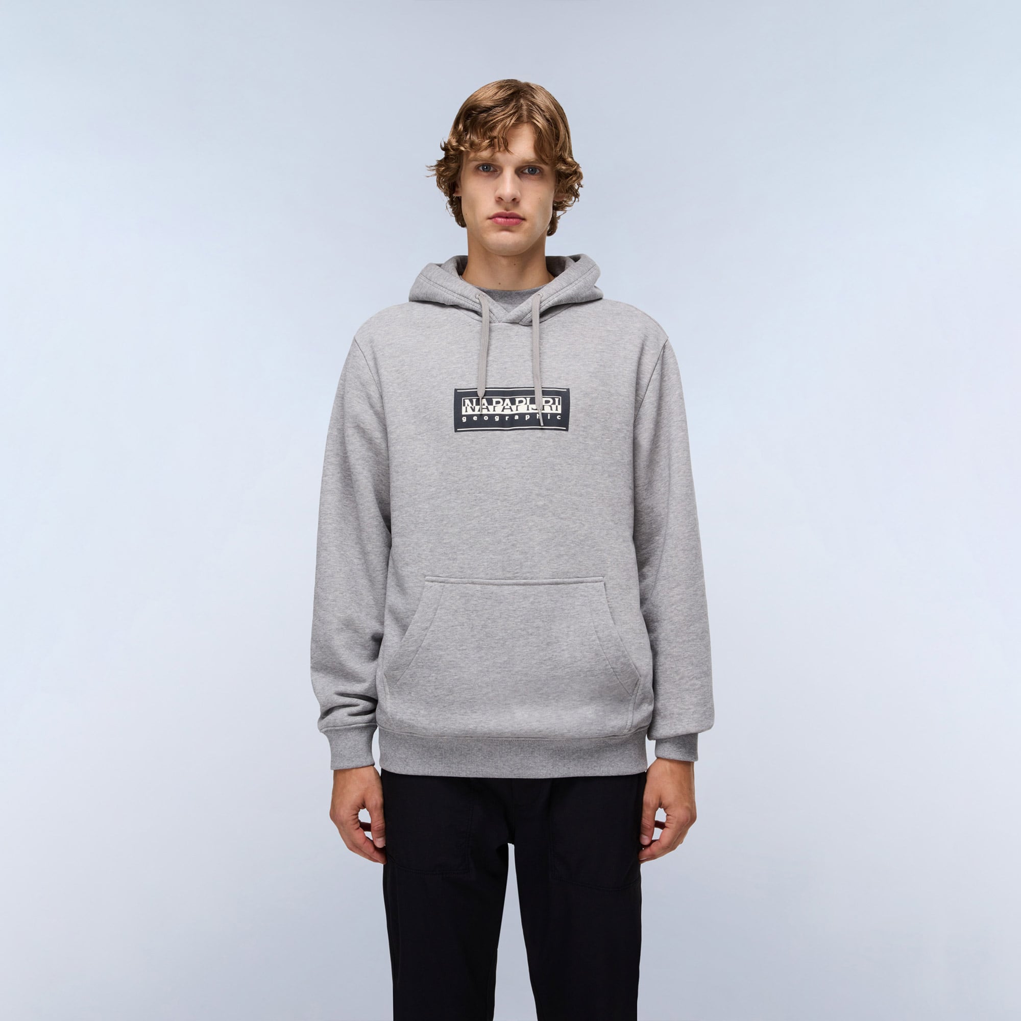  Napapijri B-Box Logo Erkek Gri Sweatshirt