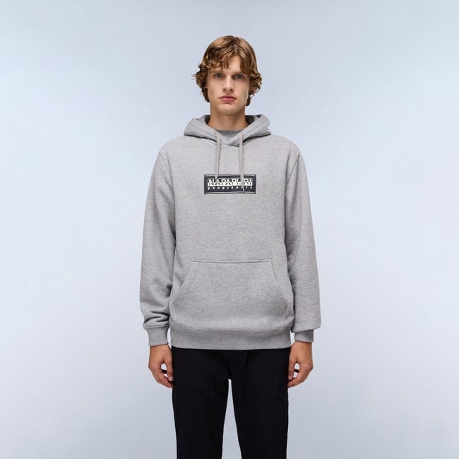  Napapijri B-Box Logo Erkek Gri Sweatshirt