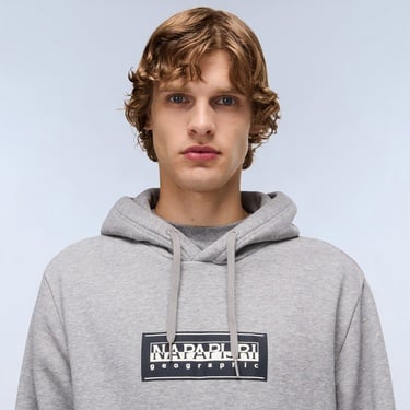  Napapijri B-Box Logo Erkek Gri Sweatshirt
