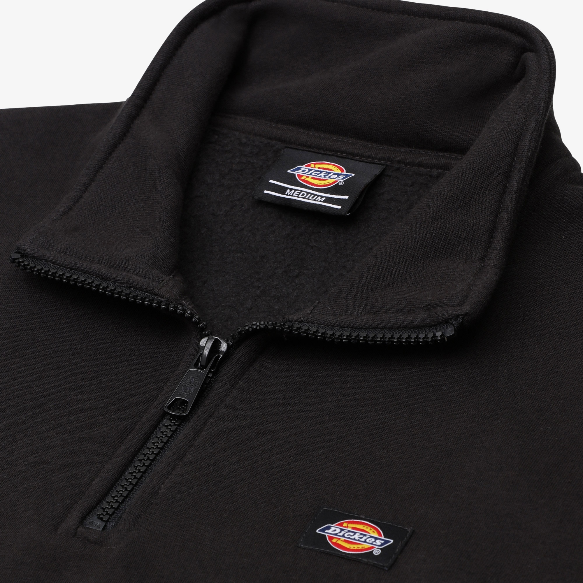 Dickies Oakport Yarim Fermuarli Erkek Siyah Sweatshirt