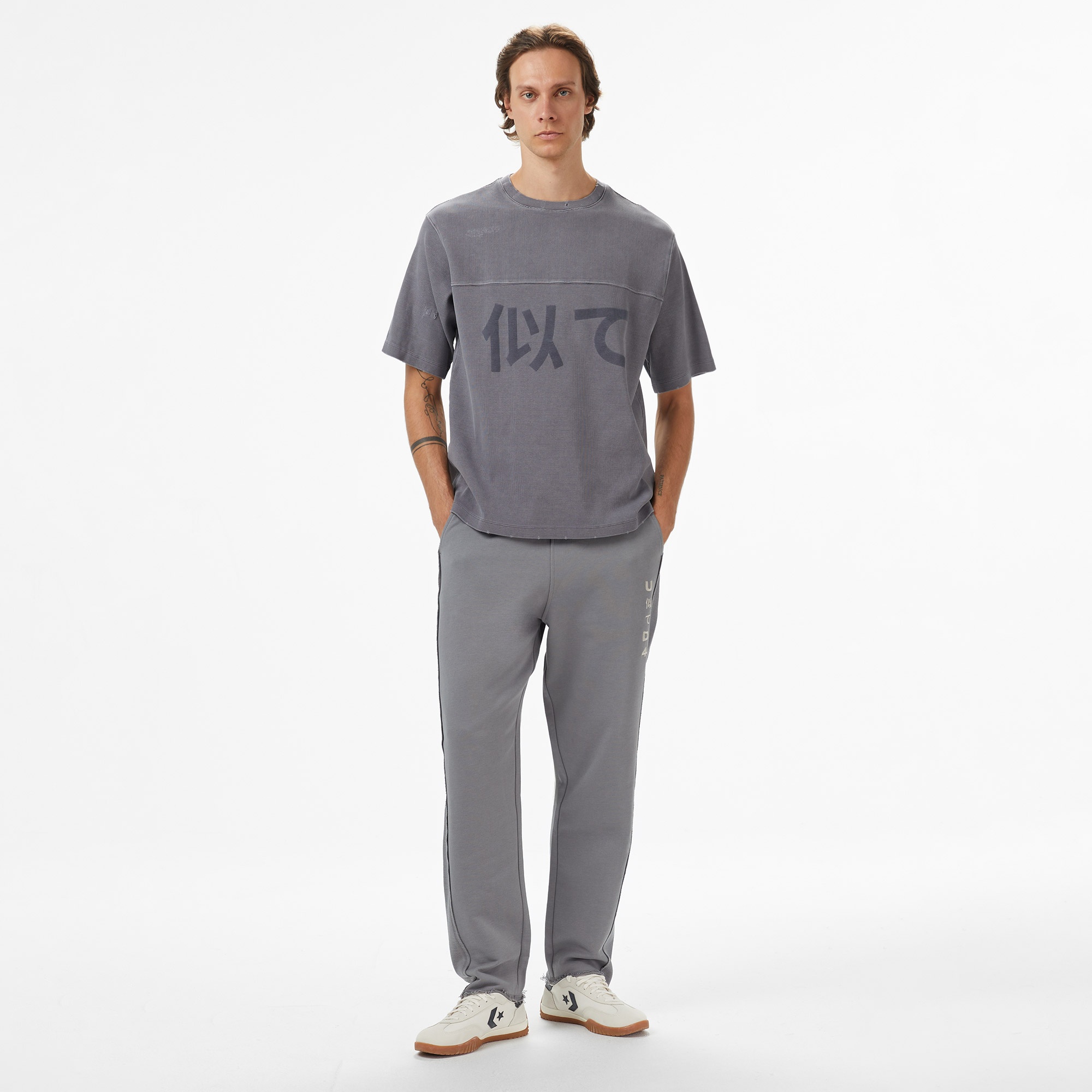 UNITED4 Erkek Gri T-Shirt