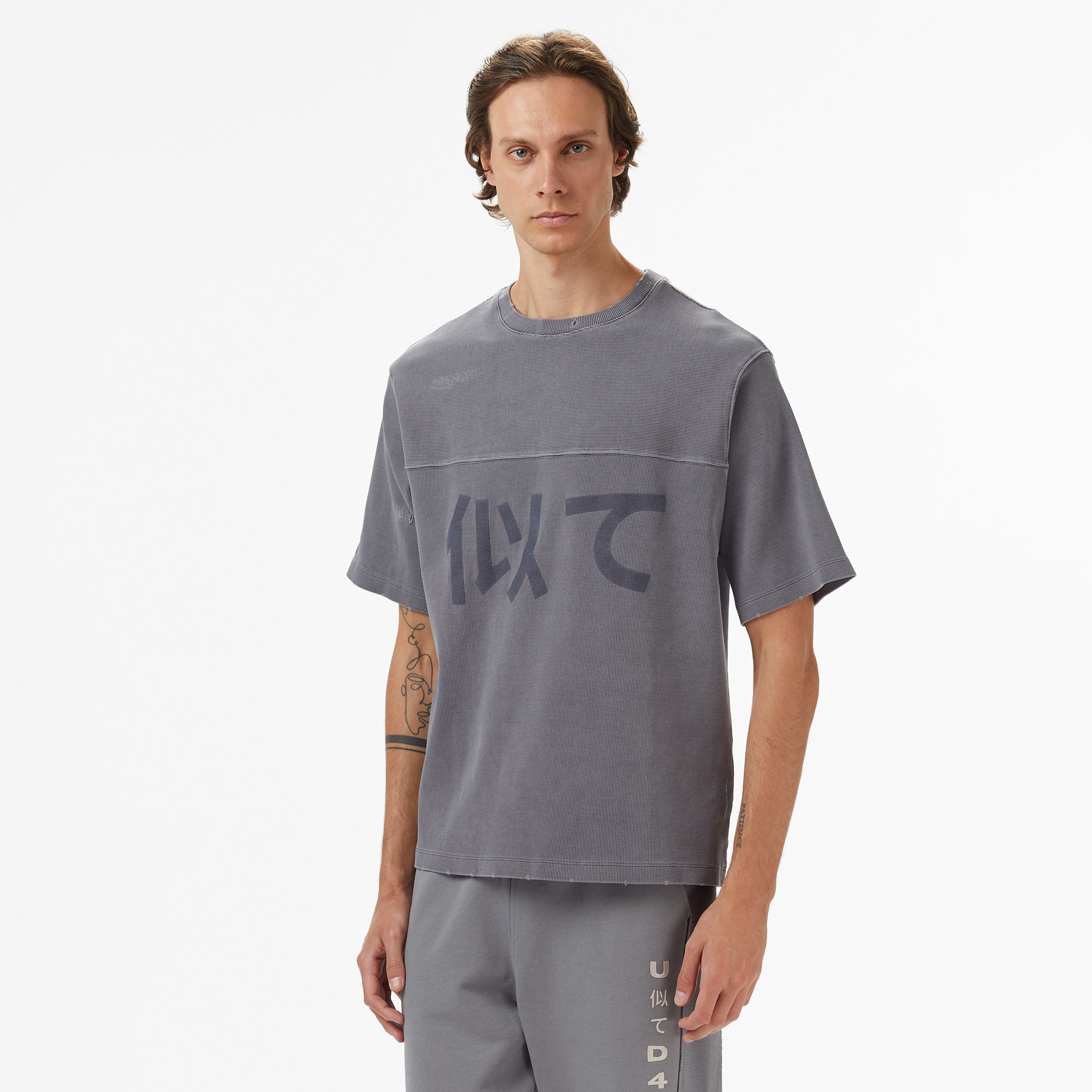 UNITED4 Erkek Gri T-Shirt