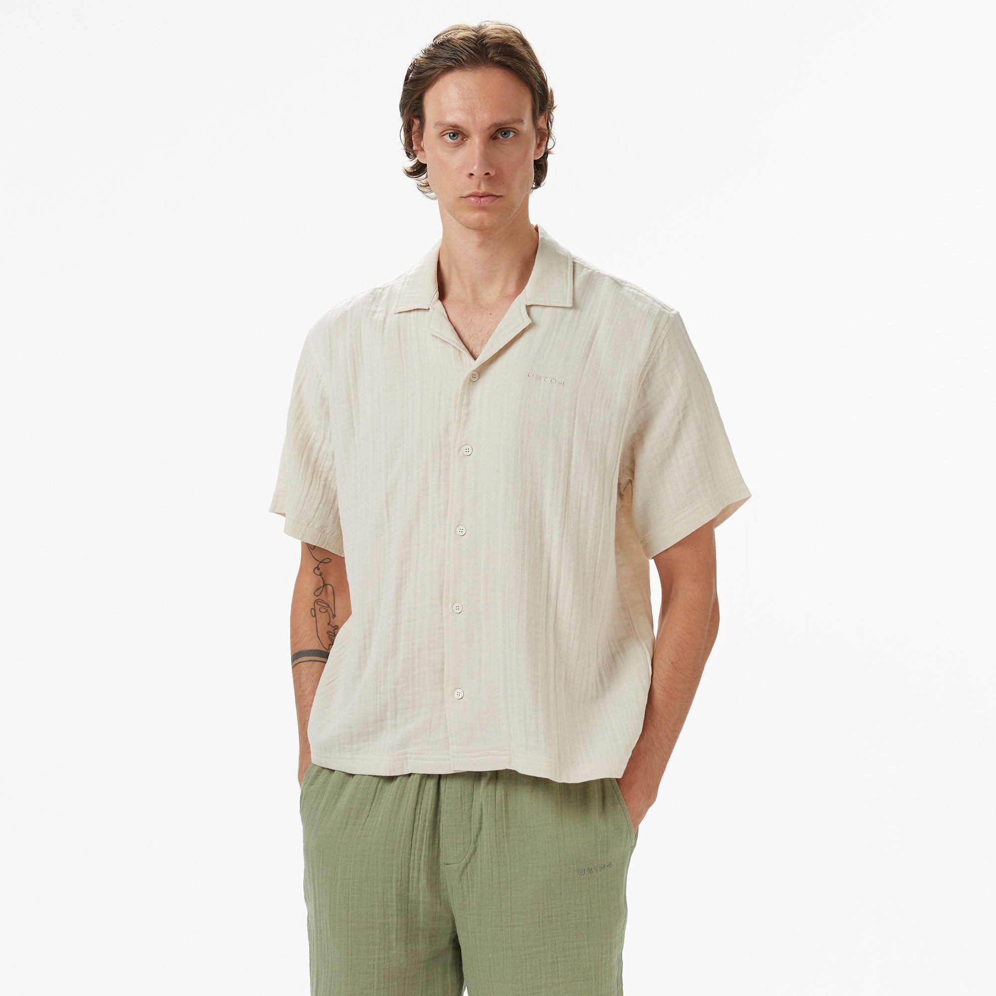  UNITED4 Erkek Gri Gömlek