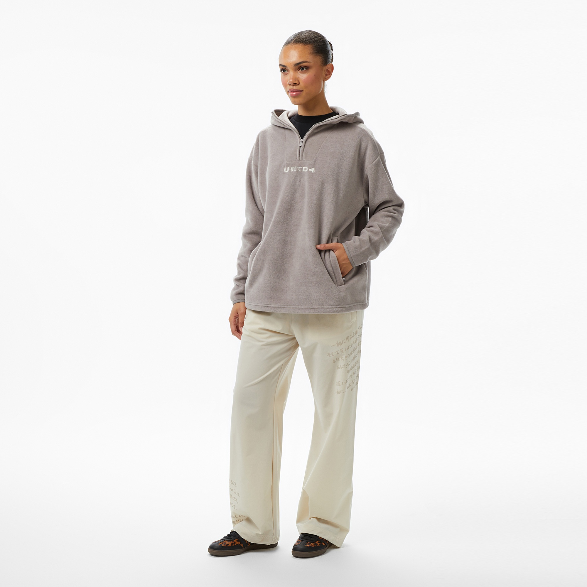 UNITED4 Kadın Gri Hoodie