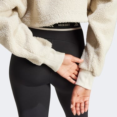  adidas X Moon Boot Cropped Kadın Bej Hoodie