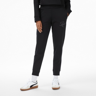  Puma Ess Scrıpt Sweat Kadın Siyah Pantolon