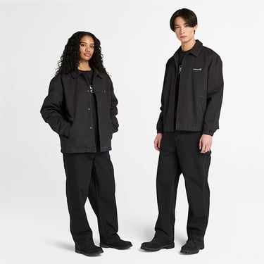  Timberland Washed Duck Canvas Insulated Coach Erkek Siyah Ceket