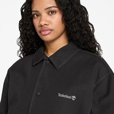  Timberland Washed Duck Canvas Insulated Coach Erkek Siyah Ceket