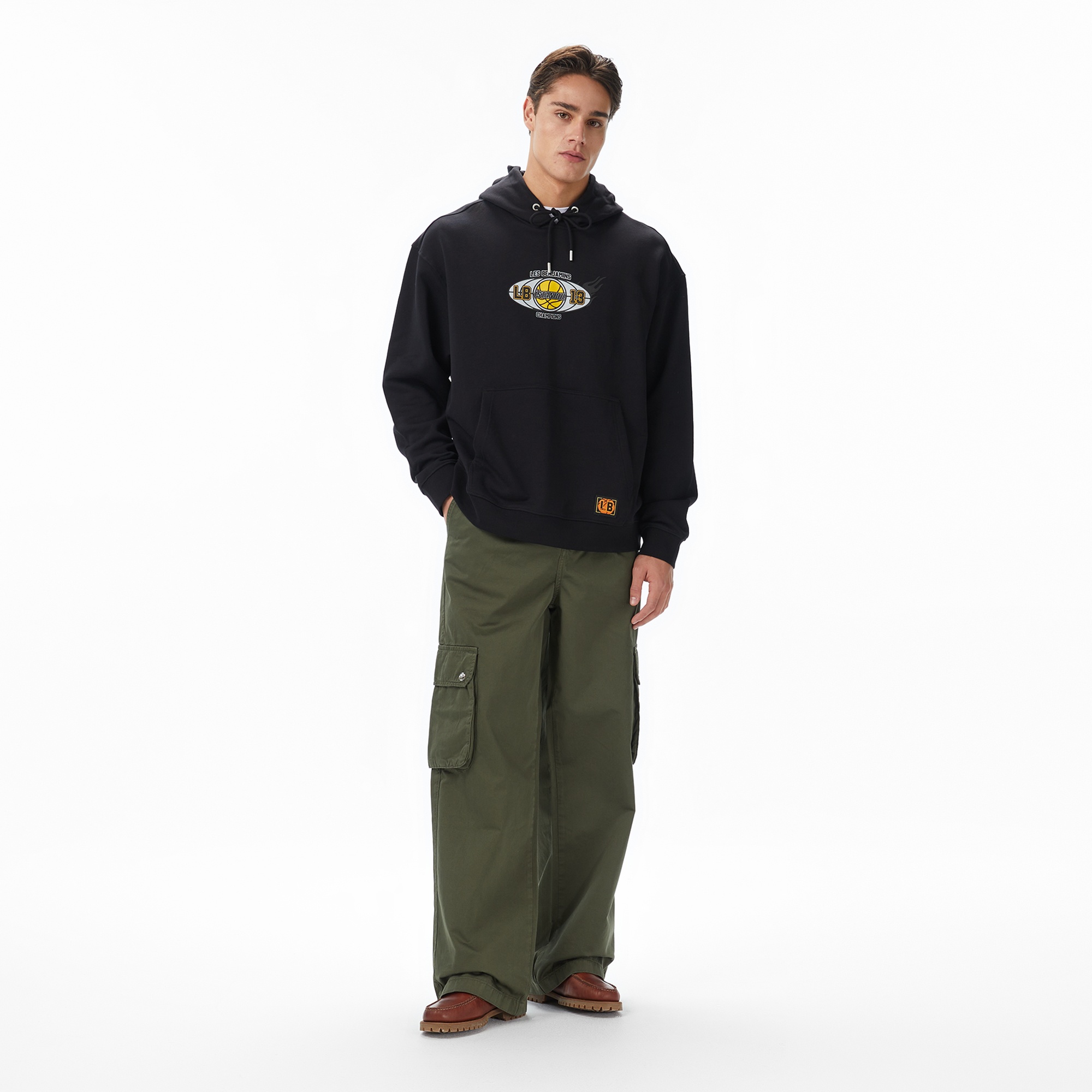 Les Benjamins Essentials 705 Erkek Siyah Sweatshirt