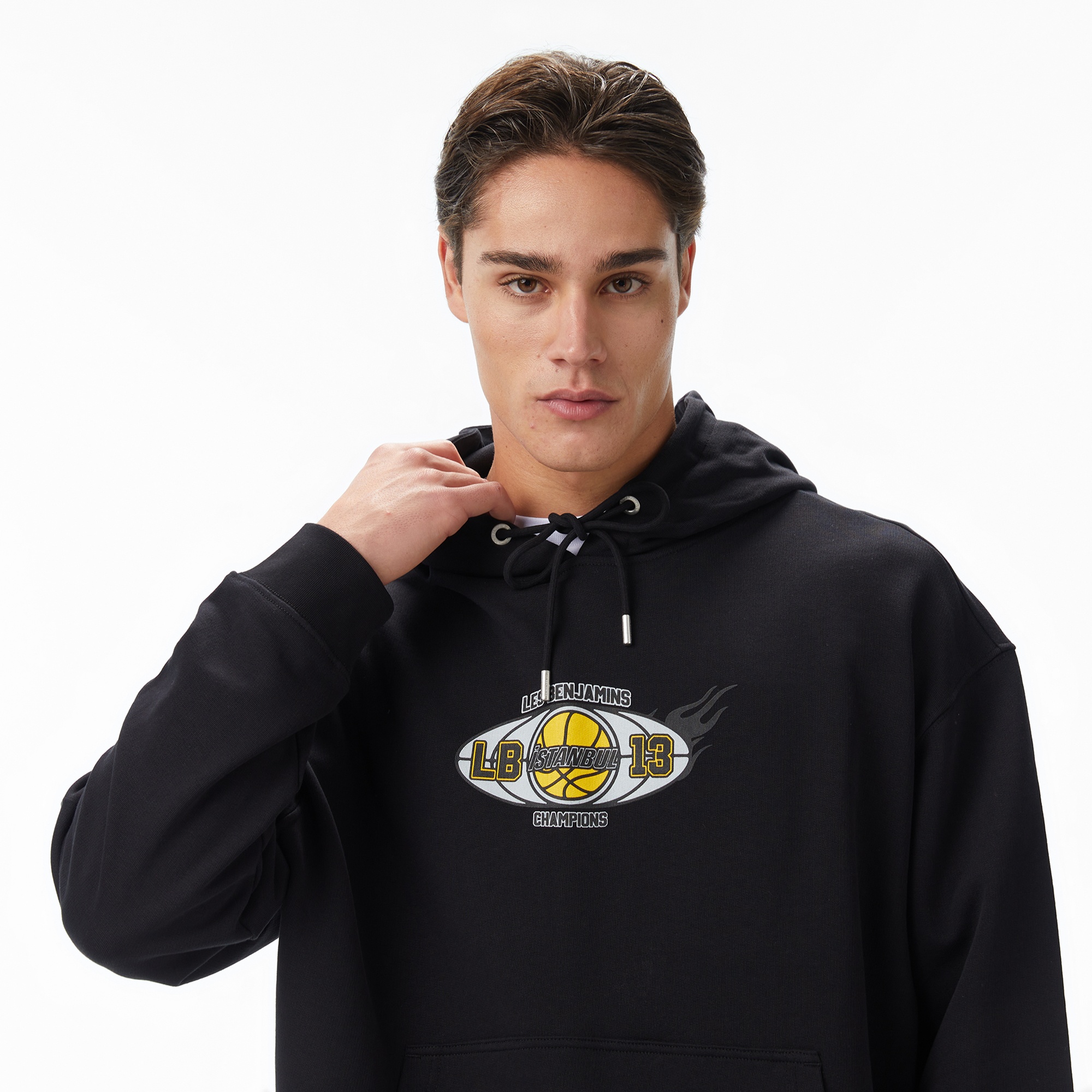 Les Benjamins Essentials 705 Erkek Siyah Sweatshirt