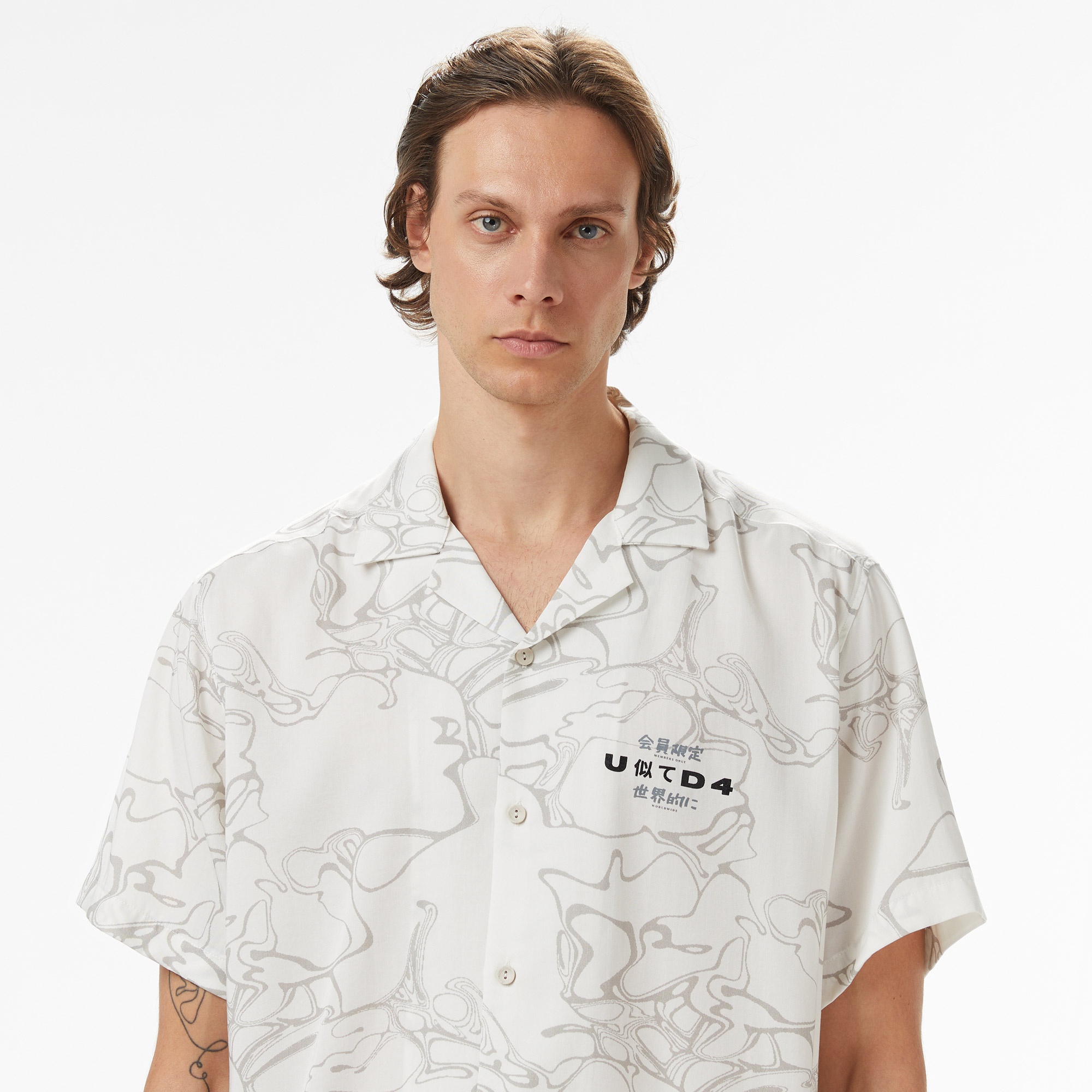 UNITED4 Erkek Beyaz Gömlek