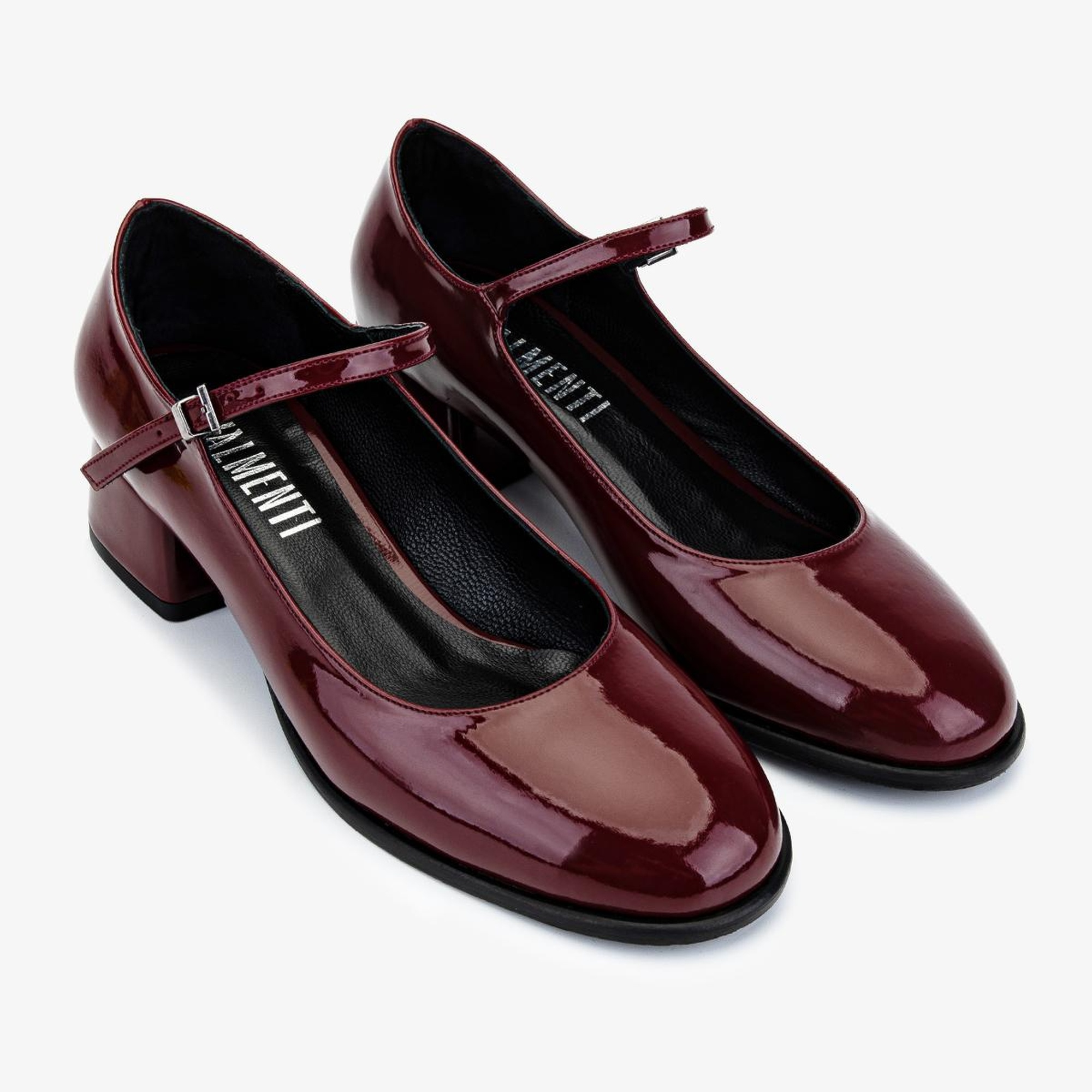 Valmenti Kadın Suni Deri Bordo Rugan Topuklu Ayakkabı