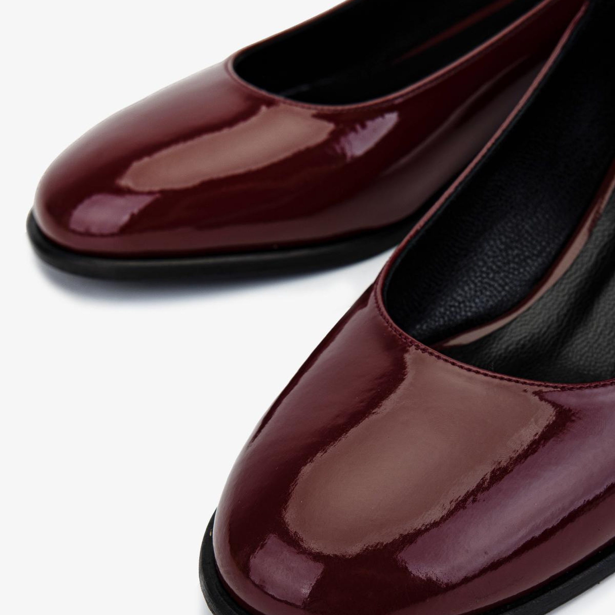 Valmenti Kadın Suni Deri Bordo Rugan Topuklu Ayakkabı