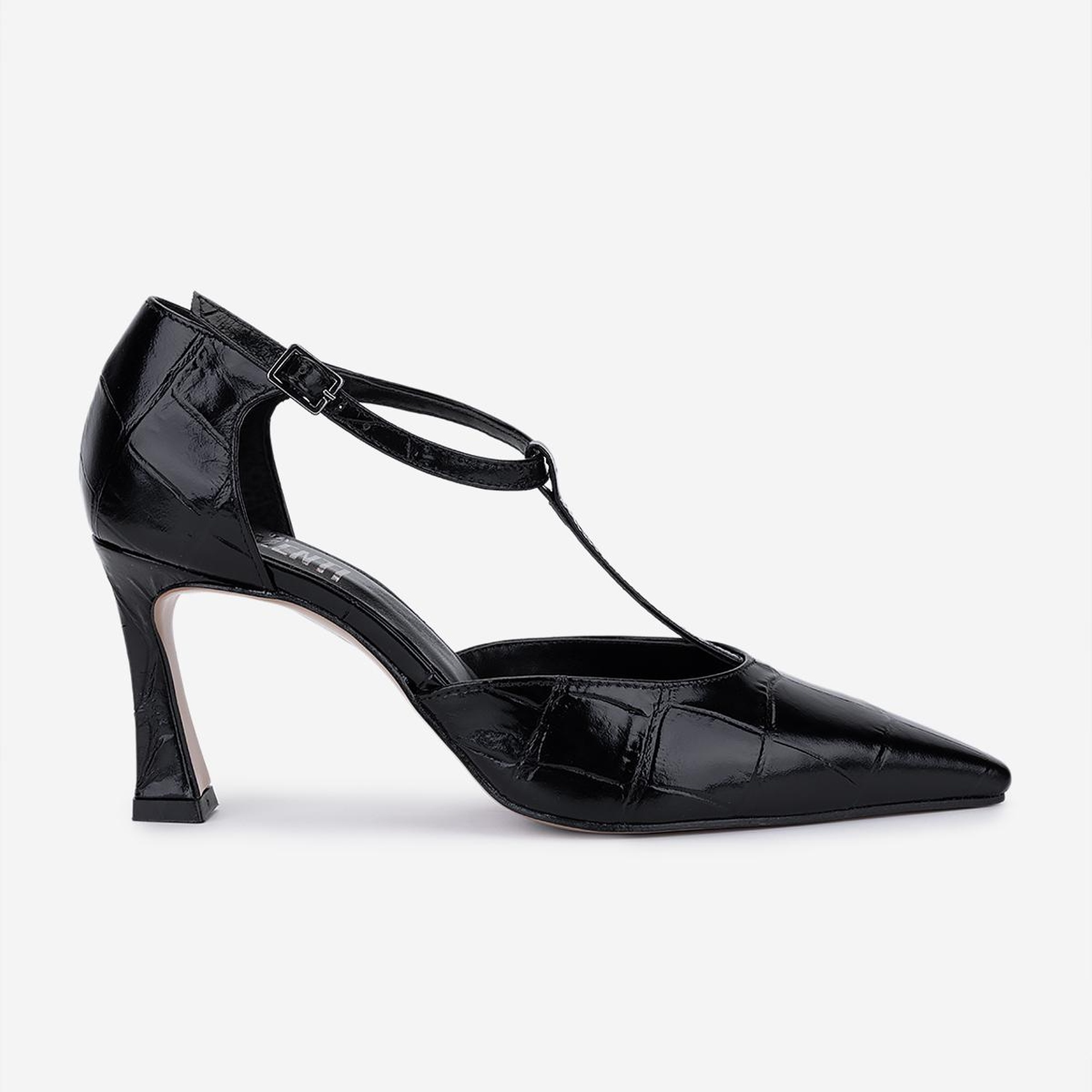 Valmenti Kadın Hakiki Deri Siyah Topuklu Ayakkabı