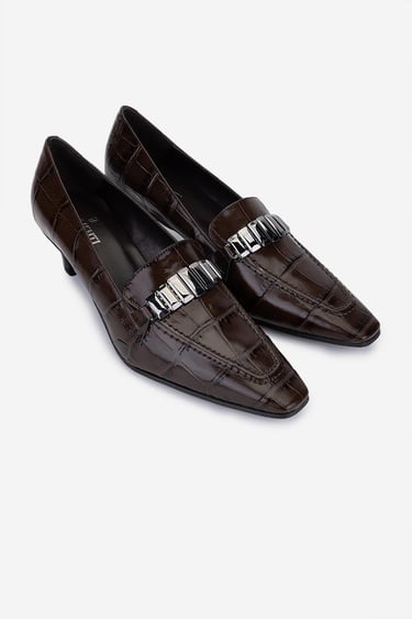  Valmenti Kadın Hakiki Deri Kahverengi Topuklu Ayakkabı