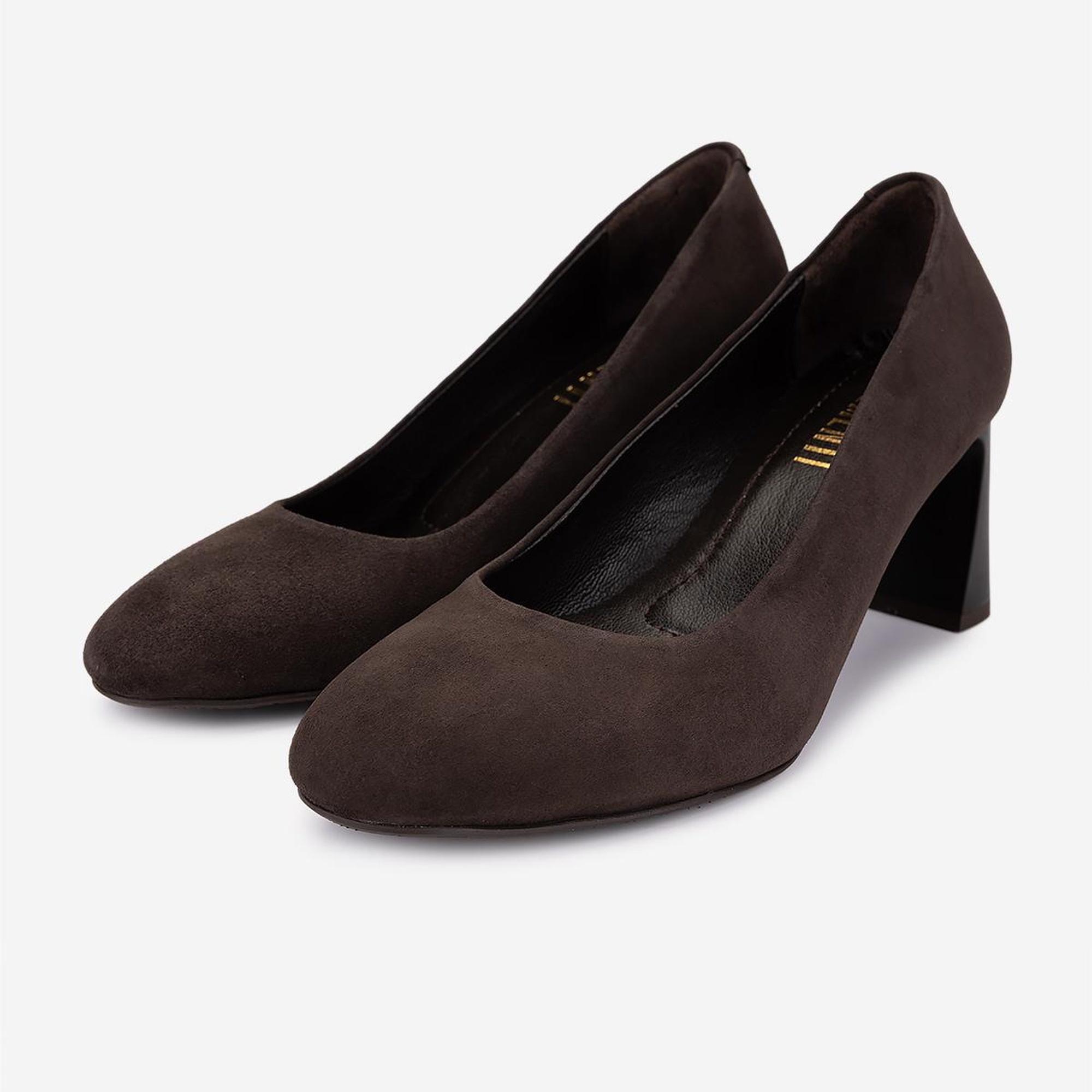 Valmenti Kadın Hakiki Deri Kahverengi Süet Topuklu Ayakkabı