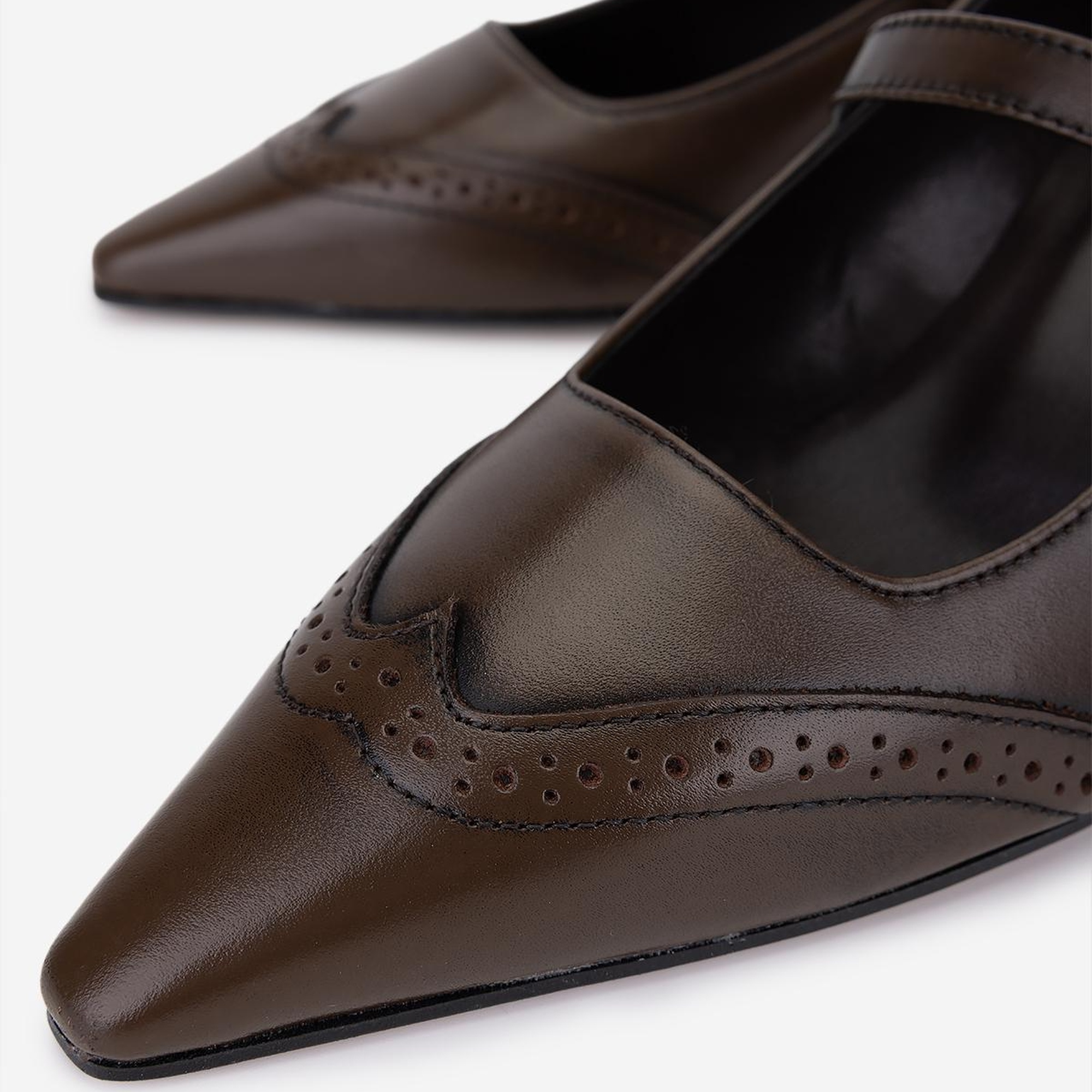 Valmenti Kadın Hakiki Deri Kahverengi Topuklu Ayakkabı