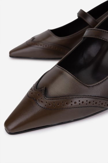  Valmenti Kadın Hakiki Deri Kahverengi Topuklu Ayakkabı