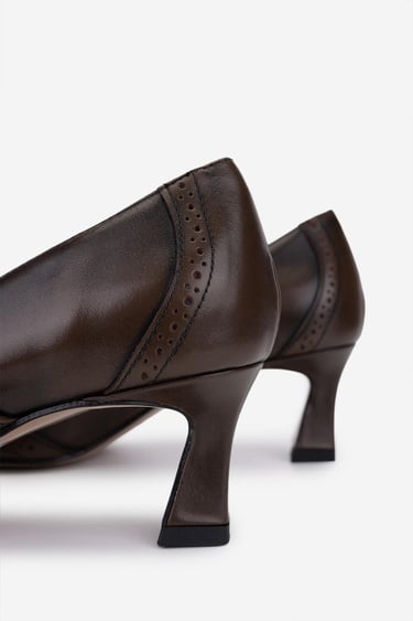  Valmenti Kadın Hakiki Deri Kahverengi Topuklu Ayakkabı