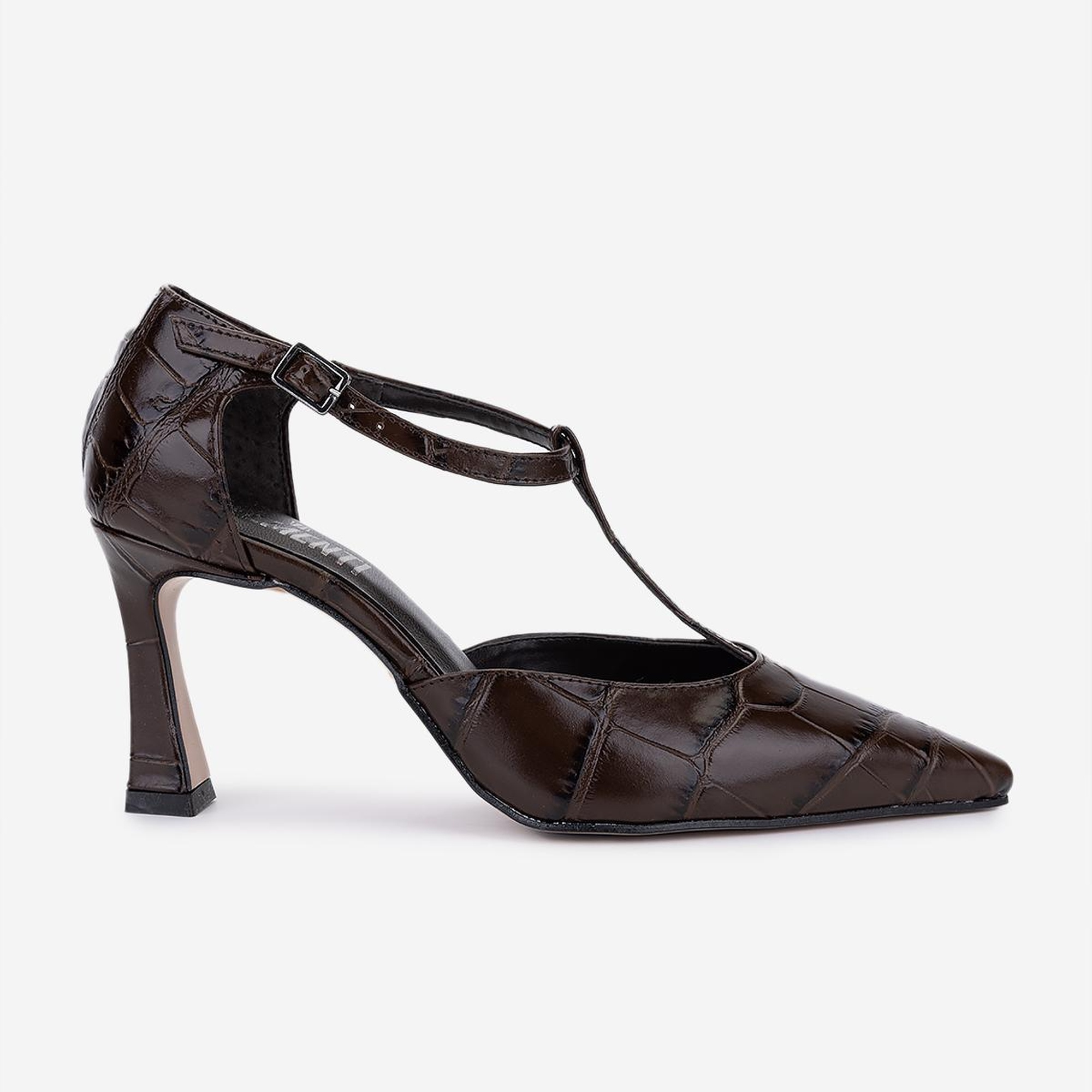 Valmenti Kadın Hakiki Deri Kahverengi Topuklu Ayakkabı