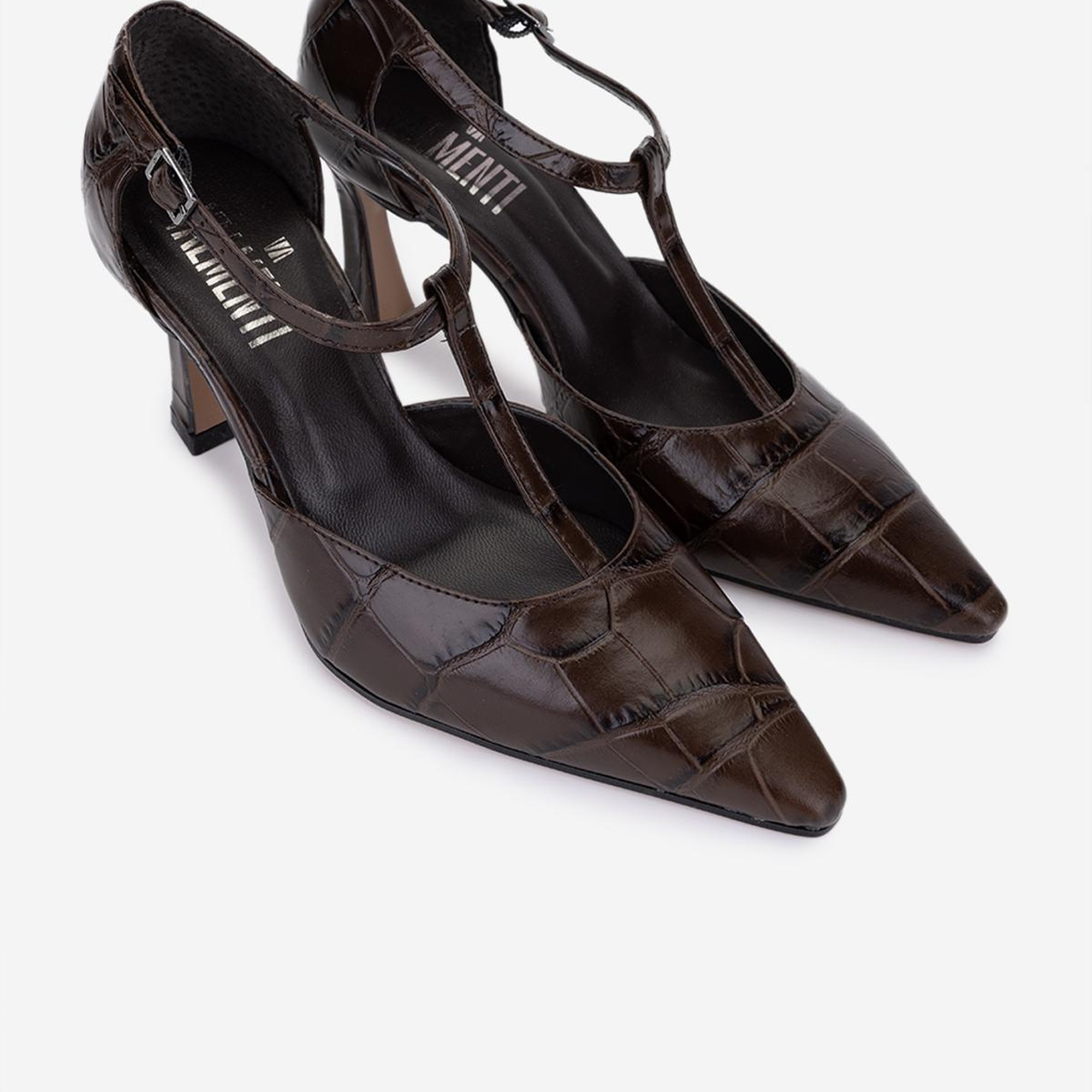 Valmenti Kadın Hakiki Deri Kahverengi Topuklu Ayakkabı