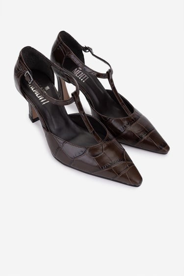  Valmenti Kadın Hakiki Deri Kahverengi Topuklu Ayakkabı