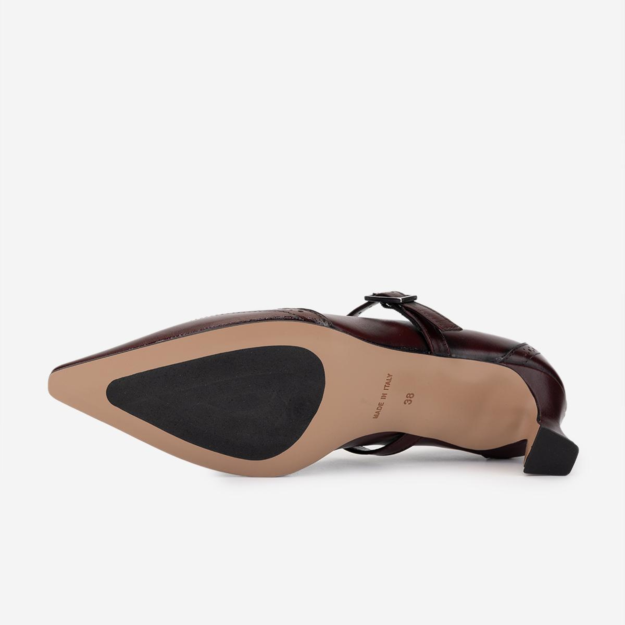 Valmenti Kadın Hakiki Deri Bordo Topuklu Ayakkabı